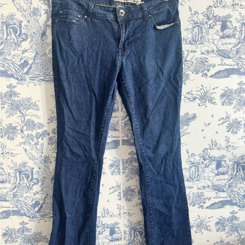 DKNY Dark Blue Straight Leg Jeans